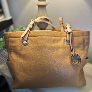 Michael Kors Tan Pebbled Leather Tote Bag